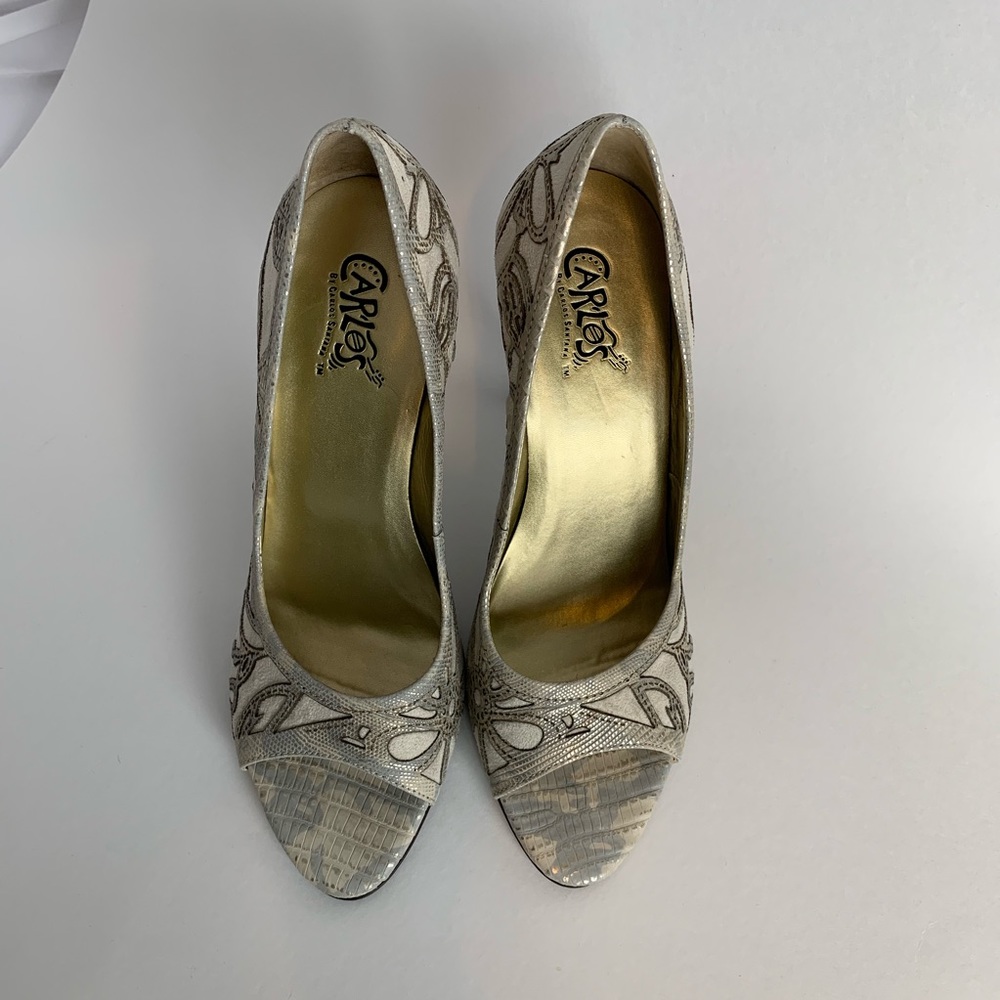 Carlos by Carlos Santana leather cutwork heels - Picture 4 of 8